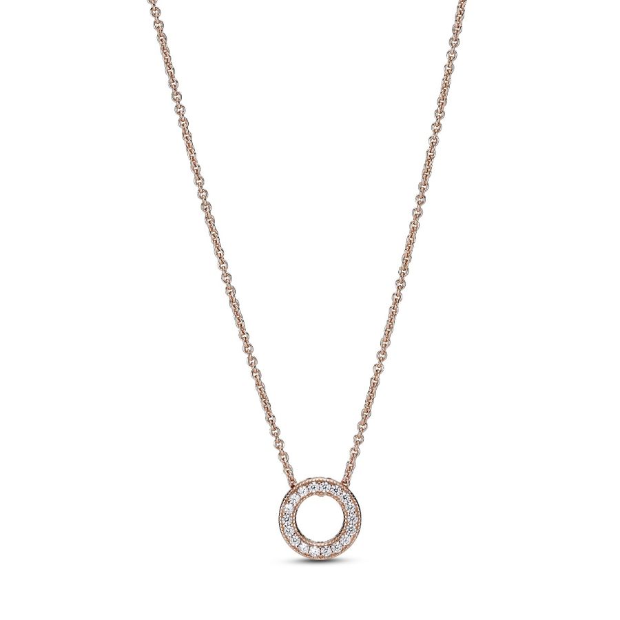 Rose 387436C01 Halskette mit Anhänger Logo Pavé-Kreis 45 cm