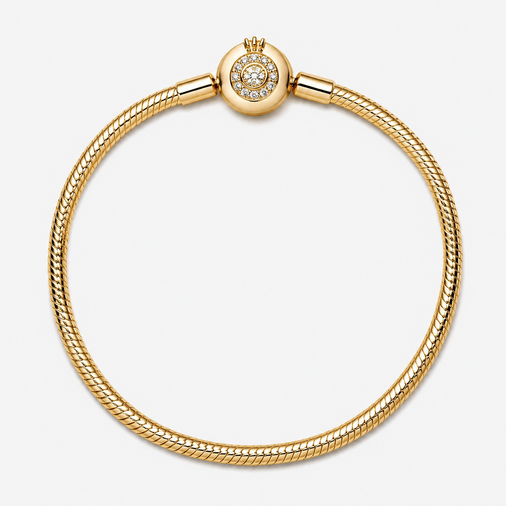 Shine  Schlangen-Gliederarmband Funkelndes Crown O