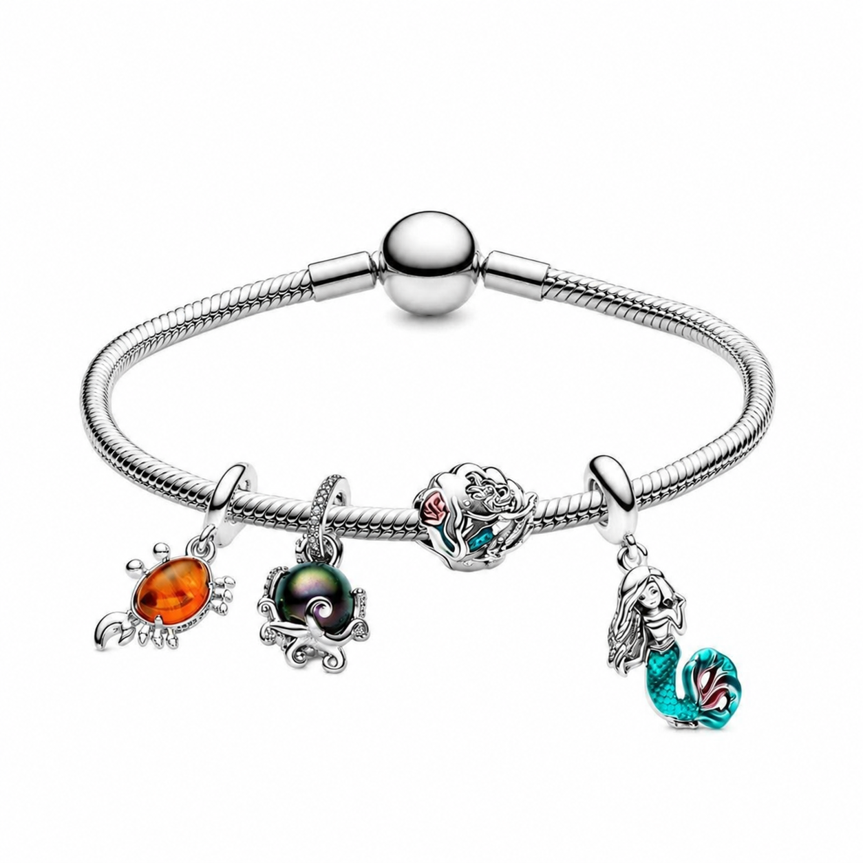 Charm-Anhänger Arielle Die Meerjungfrau Silber