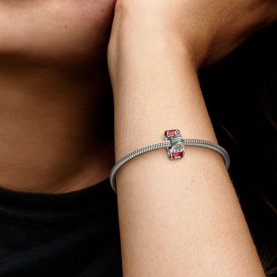 Charm Festliches Auto & Weihnachtsbaum Sterling-Silber Zweitbild