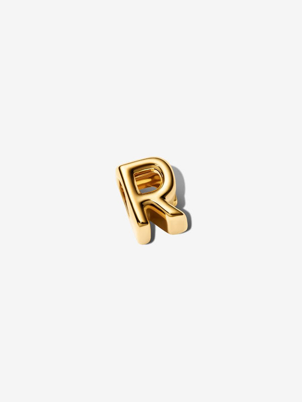 Buchstabe R Alphabet-Mini-Charm 14 Karat Vergoldung