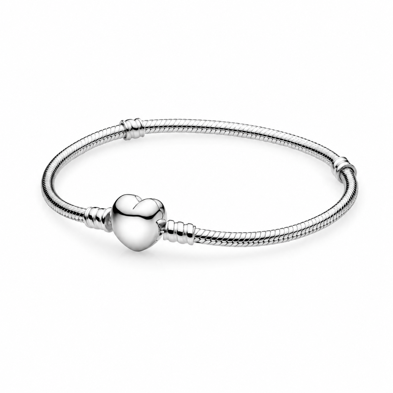Armband Moments Herz Verschluss Silber